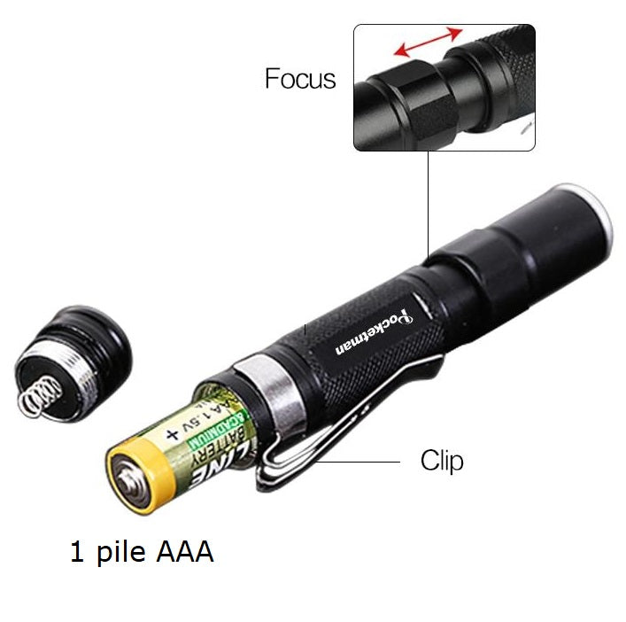 Mini lampe de poche portable à trois yeux, lampes de poche de charge de  type C, lampe à clip de capuchon pour la pêche, torche de bain extérieure,  3 * T20 - AliExpress