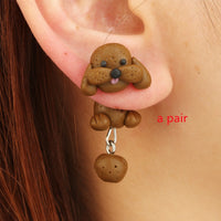 Boucles d'oreilles 3D originales, chat, chien, licorne, renard, panda, lapin