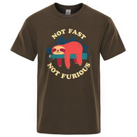 Tee shirt Paresseux "Not Fast Not Furious", variante humoristique de Fast and Furious