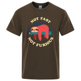 Tee shirt Paresseux "Not Fast Not Furious", variante humoristique de Fast and Furious