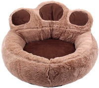 Panier pour chat et chien, en forme de patte d'ours. Lit ou niche confortable