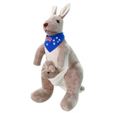 Peluche Kangourou australien avec bébé dans la poche