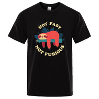 Tee shirt Paresseux "Not Fast Not Furious", variante humoristique de Fast and Furious