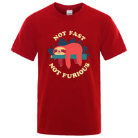 Tee shirt Paresseux "Not Fast Not Furious", variante humoristique de Fast and Furious
