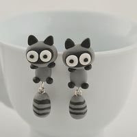 Boucles d'oreilles 3D originales, chat, chien, licorne, renard, panda, lapin