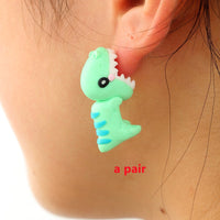 Boucles d'oreilles 3D originales, chat, chien, licorne, renard, panda, lapin