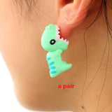 Boucles d'oreilles 3D originales, chat, chien, licorne, renard, panda, lapin