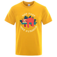 Tee shirt Paresseux "Not Fast Not Furious", variante humoristique de Fast and Furious