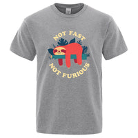 Tee shirt Paresseux "Not Fast Not Furious", variante humoristique de Fast and Furious