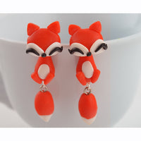 Boucles d'oreilles 3D originales, chat, chien, licorne, renard, panda, lapin