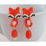 Boucles d'oreilles 3D originales, chat, chien, licorne, renard, panda, lapin