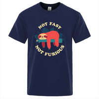 Tee shirt Paresseux "Not Fast Not Furious", variante humoristique de Fast and Furious