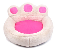 Panier pour chat et chien, en forme de patte d'ours. Lit ou niche confortable