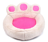 Panier pour chat et chien, en forme de patte d'ours. Lit ou niche confortable