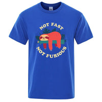 Tee shirt Paresseux "Not Fast Not Furious", variante humoristique de Fast and Furious
