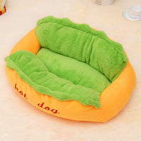 Panier pour chien en forme de hot dog, lit original animaux hot-dog