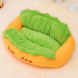 Panier pour chien en forme de hot dog, lit original animaux hot-dog