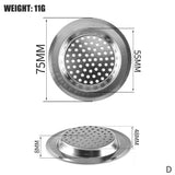 Filtre pour évier ou lavabo en acier inoxydable, maille fine