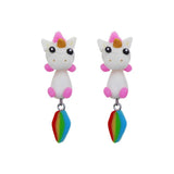 Boucles d'oreilles 3D originales, chat, chien, licorne, renard, panda, lapin