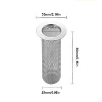 Filtre pour évier ou lavabo en acier inoxydable, maille fine
