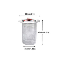 Filtre pour évier ou lavabo en acier inoxydable, maille fine