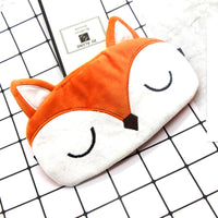 Coussin tour de cou renard, cale nuque pour voyage avec masque pour les yeux