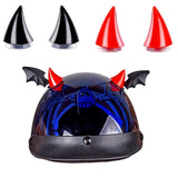 Multicolor Motorcycle Helmet Devil Horns Electric Bike Car Styling Decoration Helmet Stickers Long Short Parts Accessories