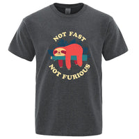 Tee shirt Paresseux "Not Fast Not Furious", variante humoristique de Fast and Furious