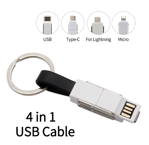 Convertisseur USB 4 en 1. Lightning, Micro USB, USB Type-C, USB 3