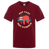 Tee shirt Paresseux "Not Fast Not Furious", variante humoristique de Fast and Furious