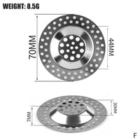 Filtre pour évier ou lavabo en acier inoxydable, maille fine