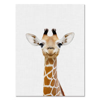 Poster bébés animaux mignons. Peintures imprimées sur toiles. Renard écureuil hérisson girafe ours chouette