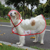 Imperméable transparent pour chien, cape de pluie