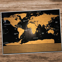 Carte du monde à gratter. Grande mappemonde pour illustrer vos voyages