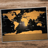 Carte du monde à gratter. Grande mappemonde pour illustrer vos voyages