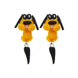 Boucles d'oreilles 3D originales, chat, chien, licorne, renard, panda, lapin