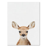 Poster bébés animaux mignons. Peintures imprimées sur toiles. Renard écureuil hérisson girafe ours chouette
