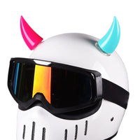 Multicolor Motorcycle Helmet Devil Horns Electric Bike Car Styling Decoration Helmet Stickers Long Short Parts Accessories