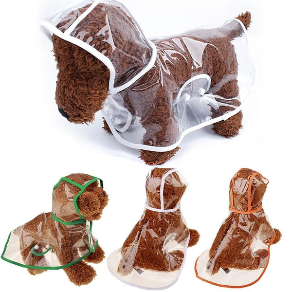 Imperméable transparent pour chien, cape de pluie