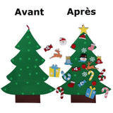 Arbre de noël DIY pour bébés, avec scratchs. Sapin à décorer pour les enfants