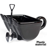 Tasse de café originale avec godet de tractopelle et cuillère en forme de pelle