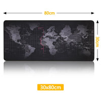 Tapis de souris géant pour gamer, carte du monde, mappemonde