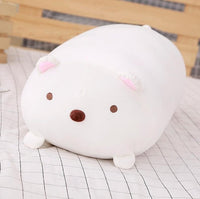 Coussins peluches poufs animaux (chat chien pingouin cochon)