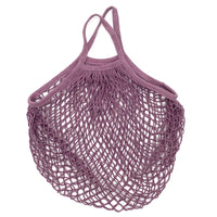 Sac filet de courses réutilisable en coton coloré avec mailles, pour fruits et légumes
