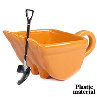 Tasse de café originale avec godet de tractopelle et cuillère en forme de pelle