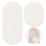 12 lingettes démaquillantes réutilisables. Disques lavables écologiques