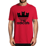 Tee shirt Chats "Adicats", variante humoristique de Adidas