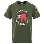 Tee shirt Paresseux "Not Fast Not Furious", variante humoristique de Fast and Furious