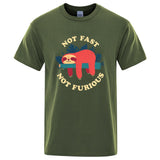 Tee shirt Paresseux "Not Fast Not Furious", variante humoristique de Fast and Furious