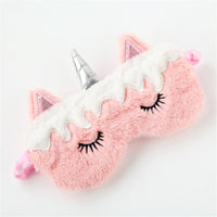 Masque de nuit ou de voyage (avion, train) occultant, en forme de licorne, chat, princesse